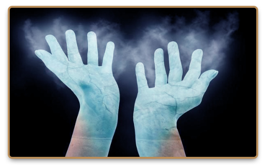 Frozen hands during Cyrokinesis exercise