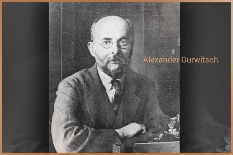 Historic portrait of Alexander Gurwitsch, a Russian biologist and medical scientist, known for his research on biophotons and biofield energy.