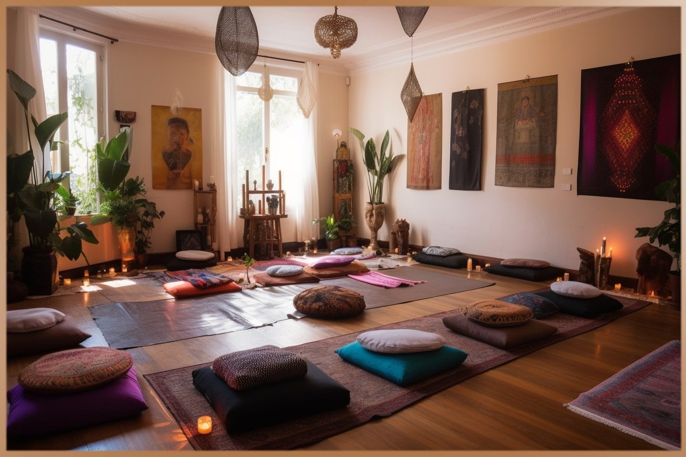 Modern room for tantra group practice